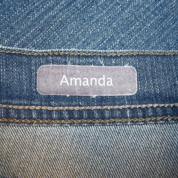 Gloria Vanderbilt Amanda Womens Jeans Size 10P Straight Leg Sewn Design Blue - Picture 5 of 7